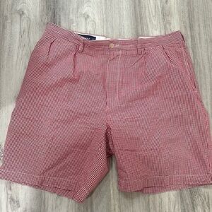 Polo Golf plaid red shorts size 38